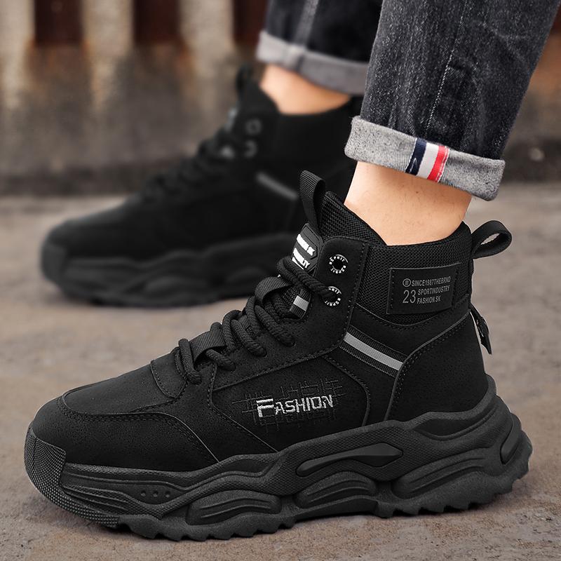 Punk Men's Boots Platform Motorcycle Sneakers British Style Chunky Shoes Man Cowboy Booties For Men Ankle boots Outdoor Sneakers
