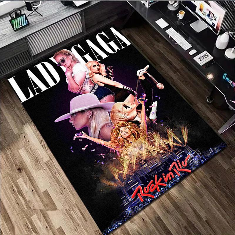 Tappeto Lady Gaga - Tappeto per la casa Tappeto decorativo per ufficio Per soggiorno Camera da letto Zerbino Tappeto da pavimento Tappeto per area sedia da computer