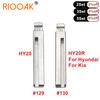 10pcs Replacement Car Key Blade Blank Key Uncut Blade #129 #130 HY20 HY20R KD VVDI Remote Car Key Blade for Kia Hyundai