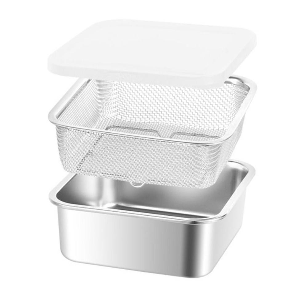 Fine Mesh Drain Basket Rust Proof Vegetable Washing Basin Food Strainer  Food Prep