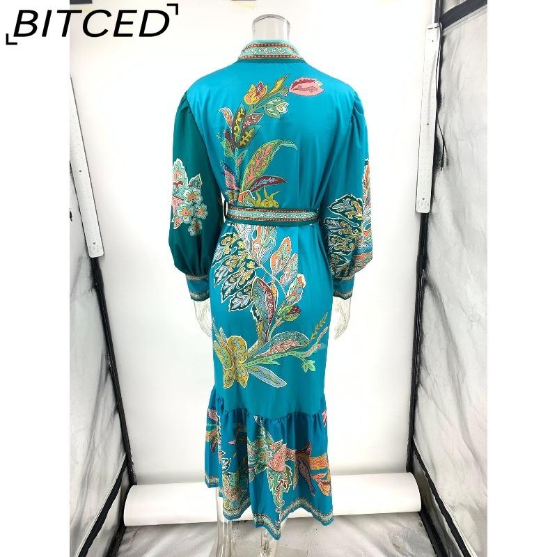 BITCED Women's Summer Sexy Fashion Strapless Satin Positioned Print Dress