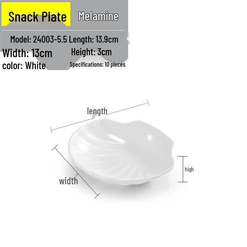 Melamine Boat-Shaped Snack Plate