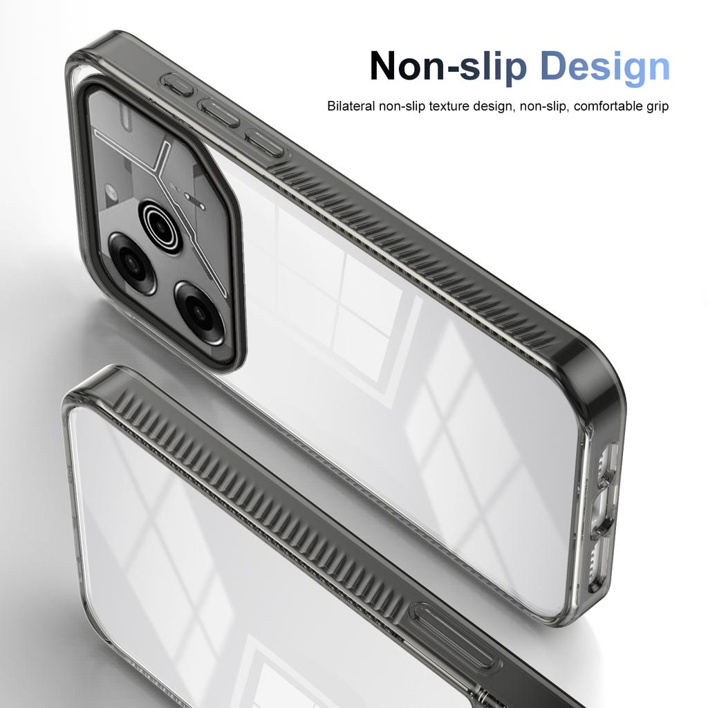 For TECNO Pova 6 Pro 5G Clear Phone Case TPU+PC Anti-Slip Drop-Proof Back Cover