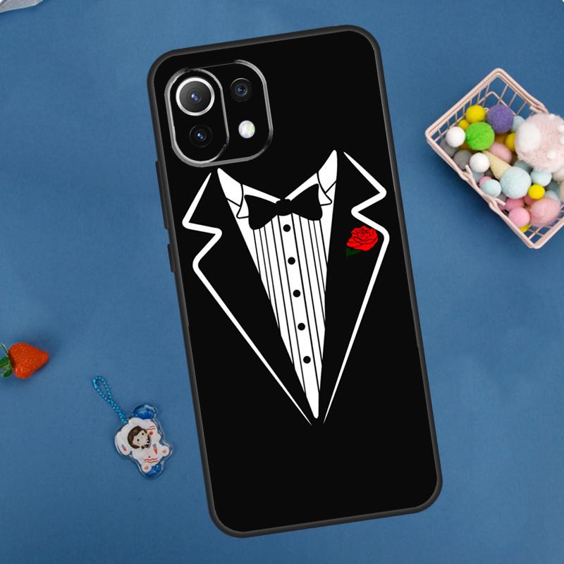 Man Suit Shirt Tie Case For Xiaomi 15 Ultra 13 14 11T 12T 13T 14T Pro POCO X7 Pro F5 F6 M6 X3 X5 X6 Pro Coque