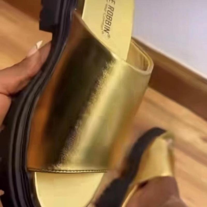 Fashion Summer High-quality Classic Women's Slippers 2025 Brand Platform Solid Color Beach Slippers Zapatos Mujer 2025 Tendencia