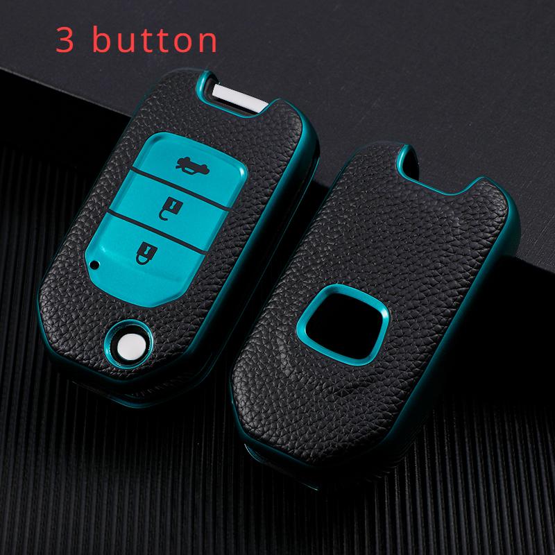 Leder TPU Shell Cover Fob für Honda Civic HRV CRV XRV CR-V Crider Odyssey Pilot Fit Accord Auto Schlüssel fall Schutz Zubehör