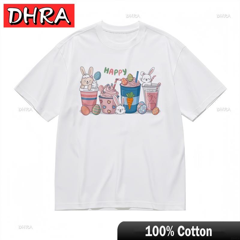 Unisexs Comfy Soft Classic TShirt Rabbit Drinking Mug Cartoon Print Tee Graphic teen graphic t shirts Oneck TShirts Tees S