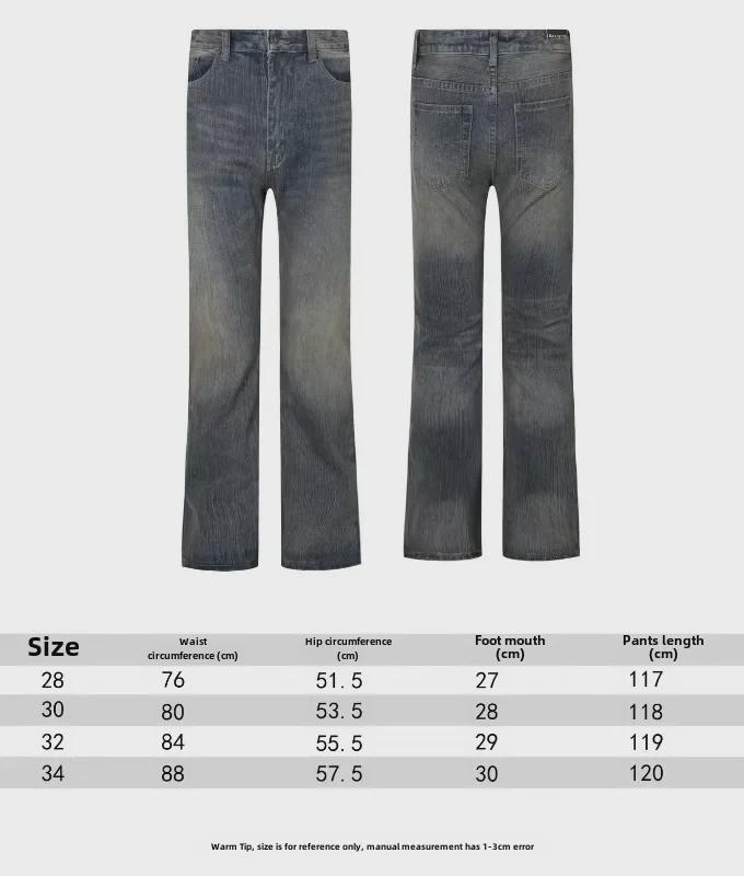 Essentielle Haute Couture Bootcut Distressed Bambus-Baumwoll Schlagjeans