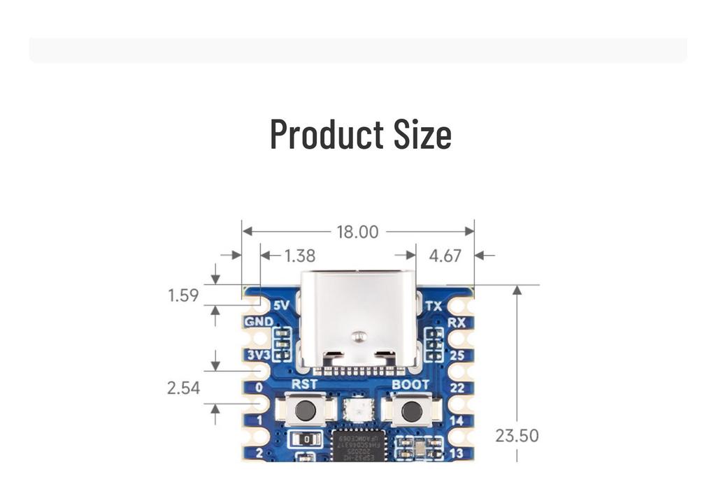 ESP32-H2 Mini Dev Board: BLE/Zigbee/Thread Wireless Support
