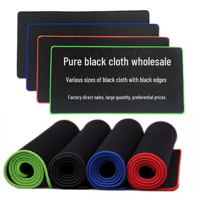 Großes, dickes Mauspad aus reinem schwarzem Stoff für Laptop, Büro, Gaming oder den Schreibtisch