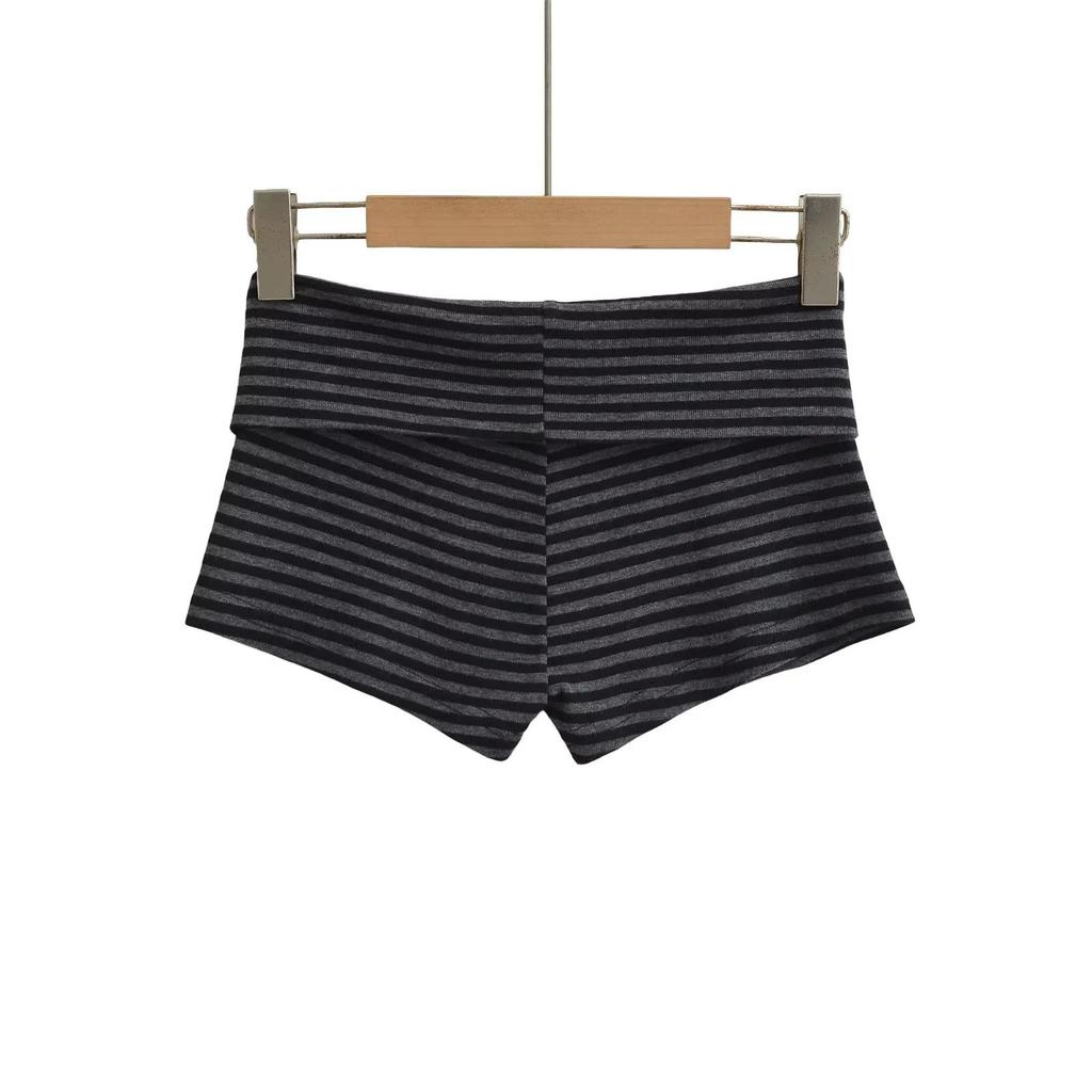 American Striped High-Waist Spicy Girl Summer Sports Hot Pants - Women's Casual Home Wear