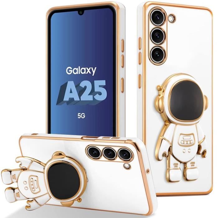 Coque - Samsung - Galaxy A25 5G - Protection Antichoc - Support Intégré - Astronaute 3D