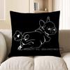 Home Decor French Bulldog With Heart-Printed Pillow Cover Pattern Cushion Cover Suitable For Sofa Bedroom Car Pillow Cover