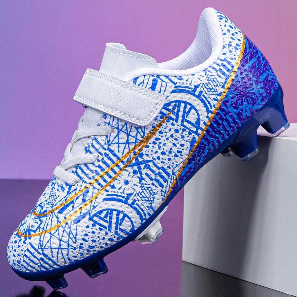 Children's football shoes low-top Velcro elementary school students daily training sneakers Amazon broken nails football shoes