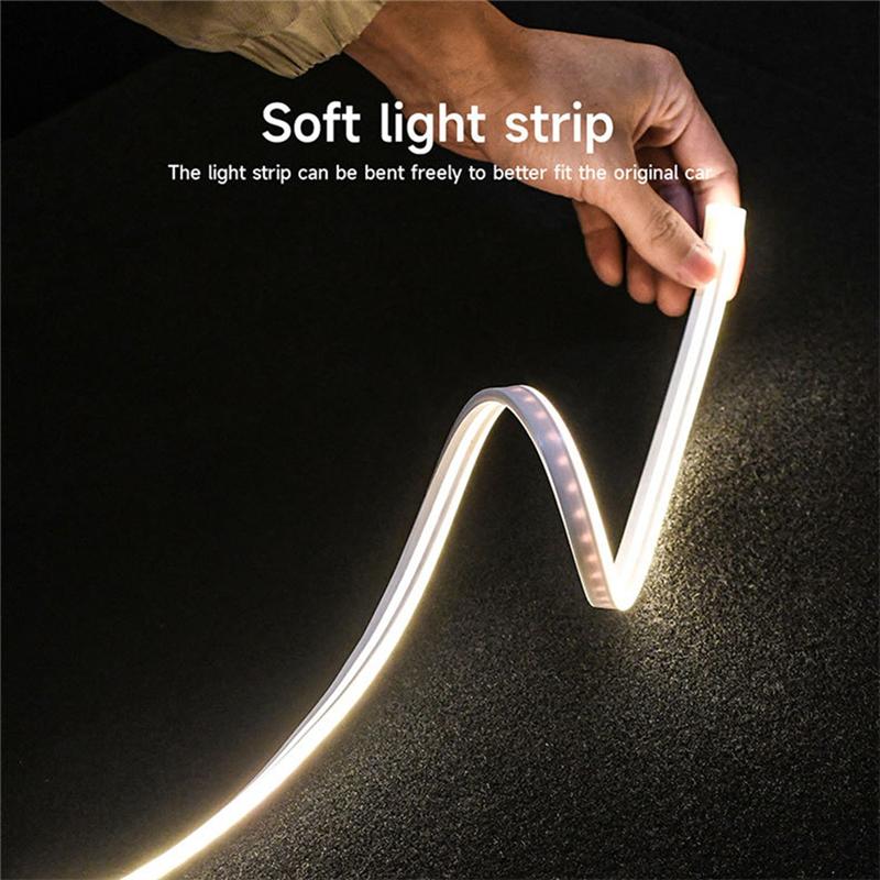 For Tesla Model 3 Highland Trunk LED Rubber Lamps Flexible Silicone Strip Light Car Interior Light