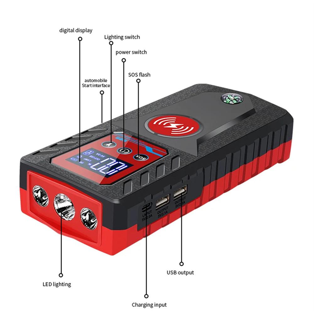 Portable Jump Starter 12V High-power Automobile Emergency Starting Power Supply