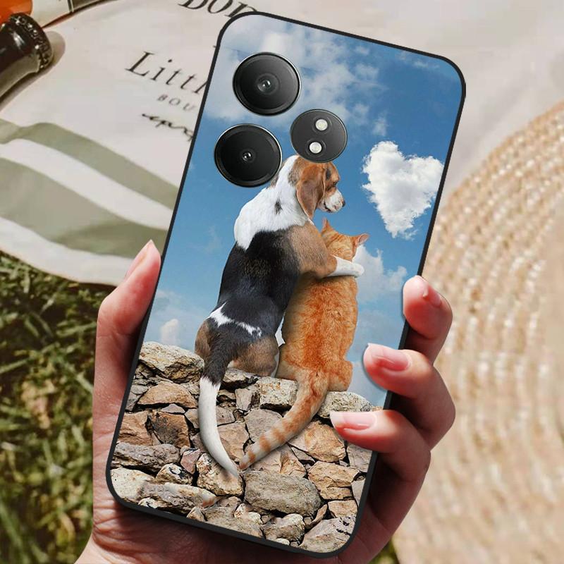 Phone Cover For Realme GT 6 Case Silicone Black Bumper Soft TPU Coque for Realme GT 6T Case Protector Funda Realme GT6 GT6T Bag