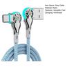 Dual Elbow USB C Cable 180 Degree Angled 3A Fast Charging & Data Sync Data Cord Nylon Braided Charging Cord for Most Phones