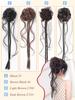 Chinese Style Flower Bud Head Synthetic Hair extension Wigs Natural Fluffy Slightly Curly Twisted Braid Wig Hair Accessories