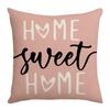 New Style Pillowcase Nordic Simple Geometric Bohemian Pink and Gray Text Sofa Pillowcase