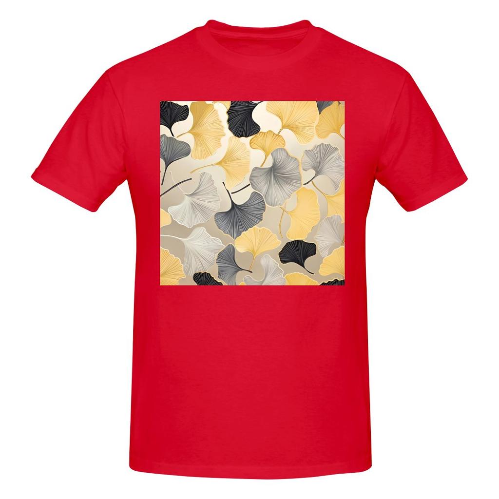 Funny Gold And Beige Ginko Unisexs Printed TShirt Unisex T shirtOwn Design