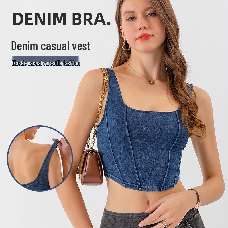 2025 Spring/Summer Women's High Waist Yoga Denim Capri Pants - Slimming, High Elastic, Tummy Control, Fitness Casual Wear.