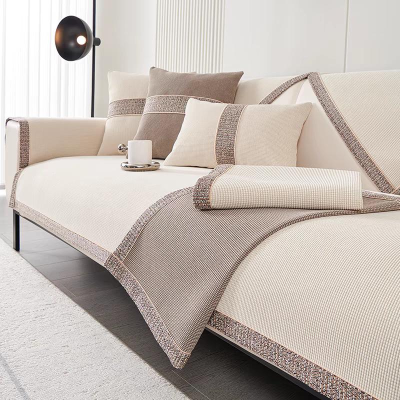 Sofa Cushion Universal Chenille Fabric Non-slip Seat Cushion Simple Leather Sofa Cover Suitable for Home Decoration In Offices, Bedrooms, Living Rooms