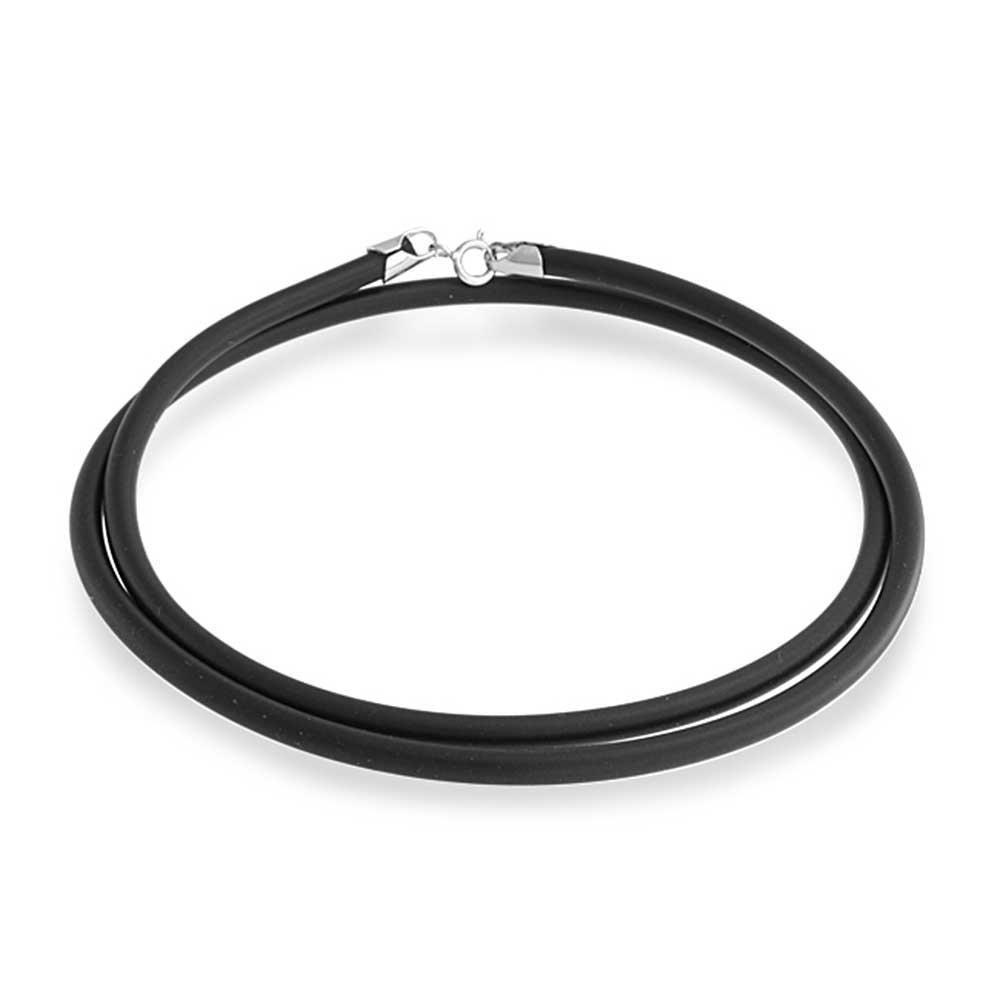 

rubber necklace pendant cord for and sterling silver 24 [Bling Jewelry] Black women, men, teenagers. .925 clasp, inches.