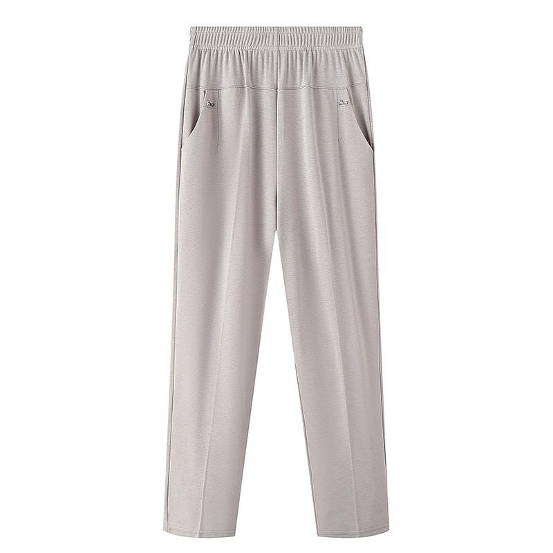 Lady's Wide-Leg Pants Spring/Summer High Waist Loose and Slimming Thin Straight Drooping Cropped Casual Lady's Pants Summer