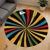 1pc Colorful Spiral Round Chair Mat Area Rug - Non-Slip, Floor Mat for Office, Bedroom, and Indoor Decor -1002253