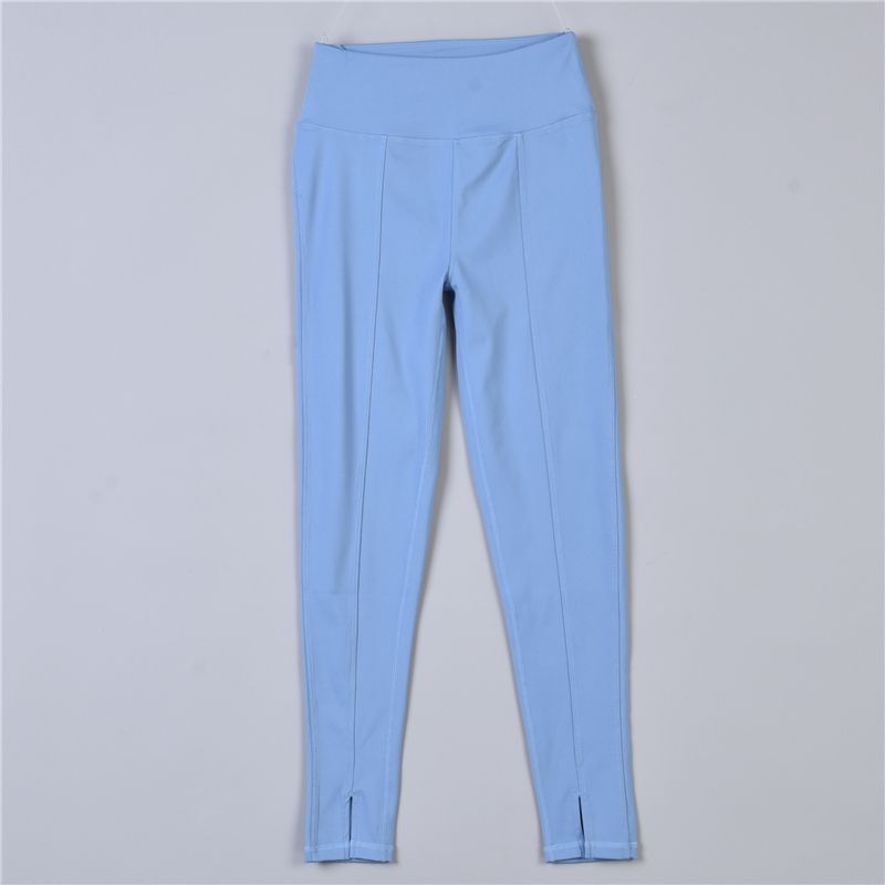 

Export Recommended Goods Fitness Yoga Pants Female 1230 L77311 High Waist High Elastic Tight Hip Lifting Running Sports Ninth Pants 1 Blue S