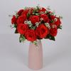 18 Heads Real Happy Flower Mini Crystal Grass Bouquet Rose Flowers Decorative  Home Decorative