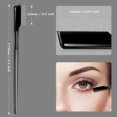 Metal Eyelash Comb Brush with Cover Separator New Eye Makeup Tool for Lashes Separation And Grooming