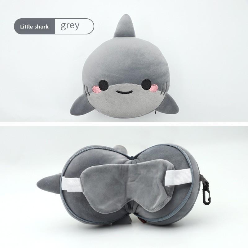 Cute Cartoon Ushaped Pillow With Water Crystal Fabric For Home And Travel