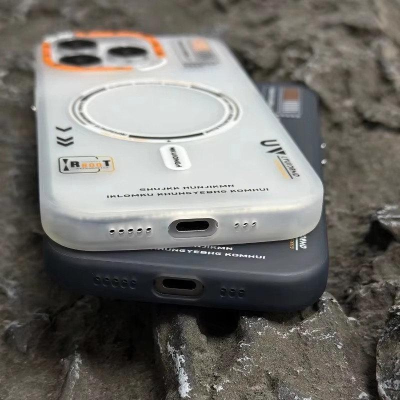 Matte Magnetic Phone Case For iPhone 12 13 14 15 16 Pro Max Megsafe Wireless Charge Frosted Back Metal Lens Frame Buttons Cover