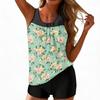 Women's Vintage Floral Print Split Swimsuit Sport Swimsuit