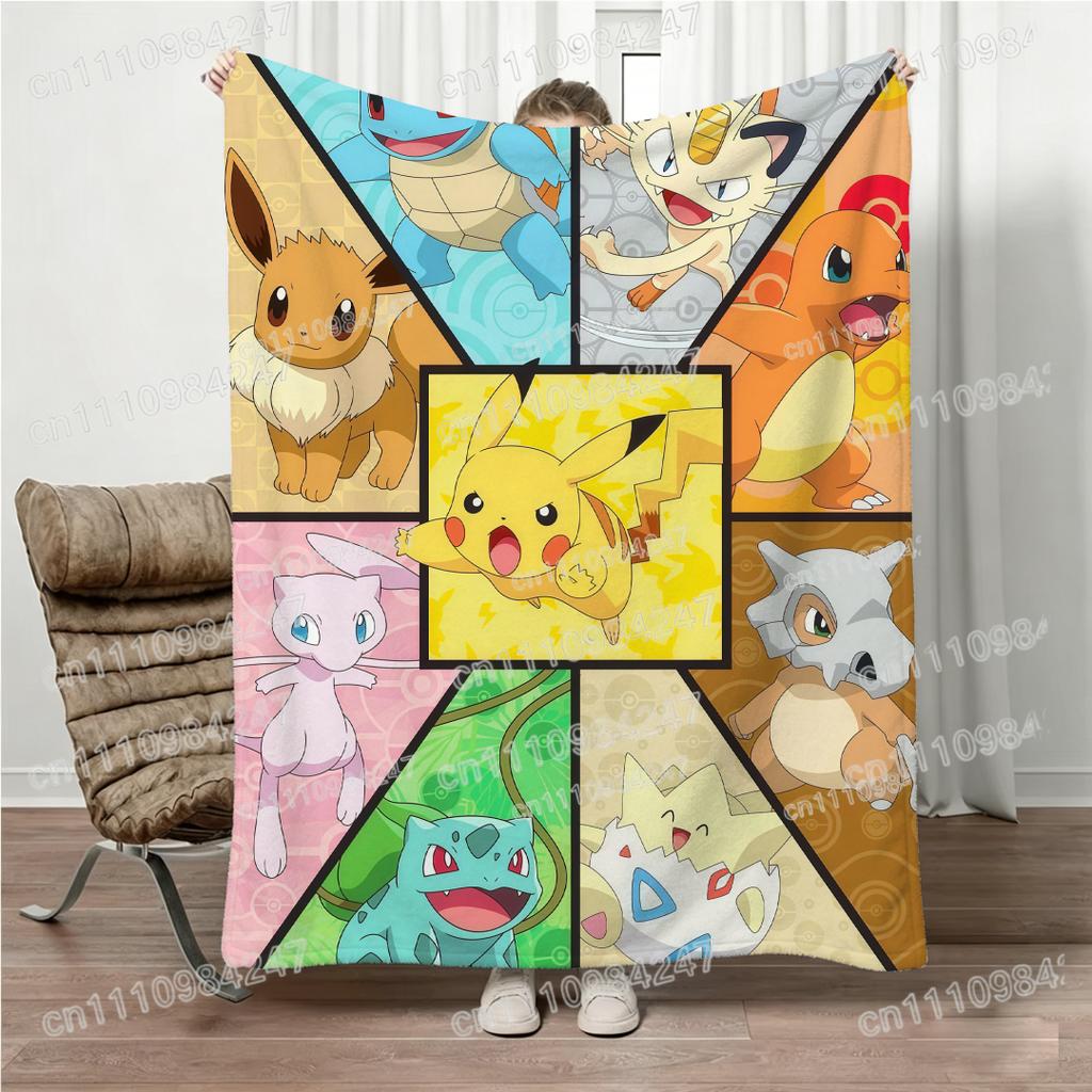 Anime Blanket P-Poke-mon Home and Decoration Sofa Blankets for Bed Bedspread The Bedspreads Picnic Throw Throws Double Baby