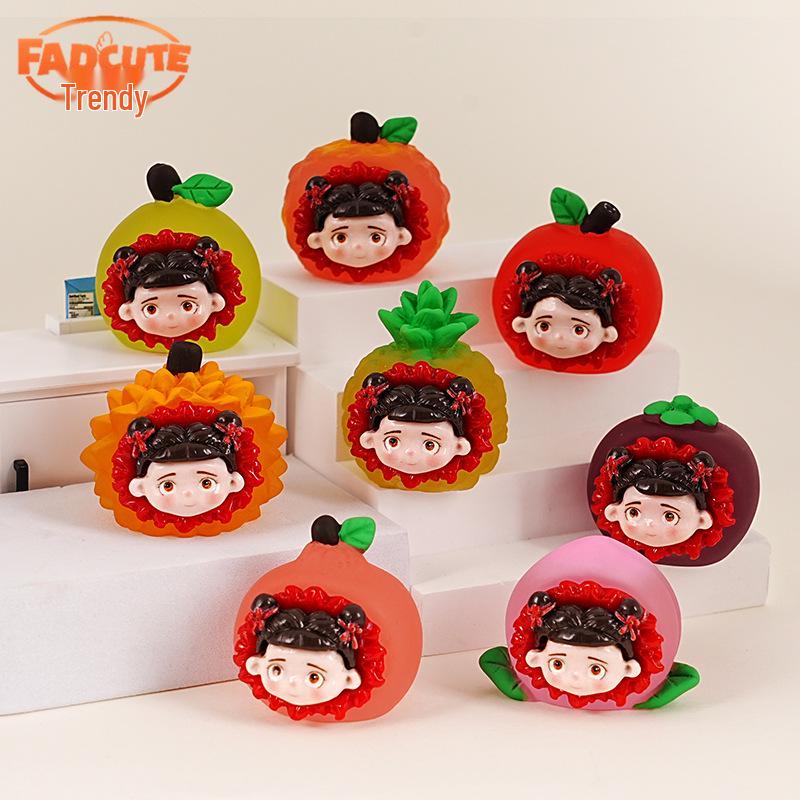 

Nezha Mengli Series DIY Cute Figurine Blind Box - Small Desktop Ornament