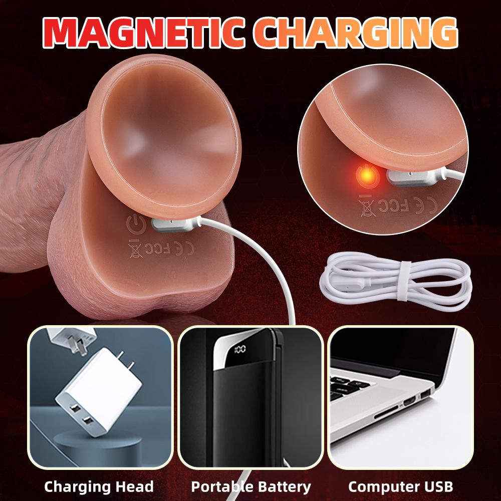 Realistic Dildo Penis Dick Telescopic Vibrator Thrusting Vibrating Rotating Big Thick Remote Vaginal Stimulation Female Masturbation For Adult Sex Toy