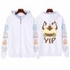Anime Avatar Appa Mikiny na zip Muži Ženy Móda Harajuku Hip Hop Kawaii Legrační tištěný trend Zimní zateplená bunda na zip