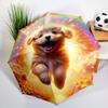 Cute Corgi Puppy Dog Umbrella Automatic Open/close, Sturdy Iron Frame & 8-Rib Struct, Umbrella for Women & Men, Christmas Gifts