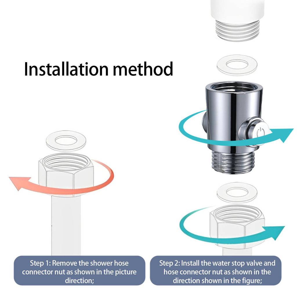 Shower Shut Off Valves Button Type 1/2Inch Universal Water Flows Control for Shower Arm and Hose or Bidet Sprayer