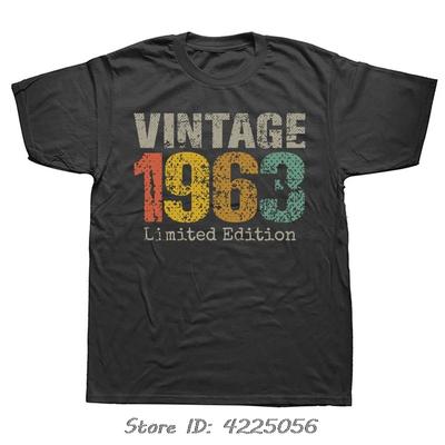 Pánské tričko s krátkým rukávem O-výstřih Oblečení Pánské tričko Dárky pro 63leté Vintage 1963 Limitovaná edice Narozeniny Vtipná trička