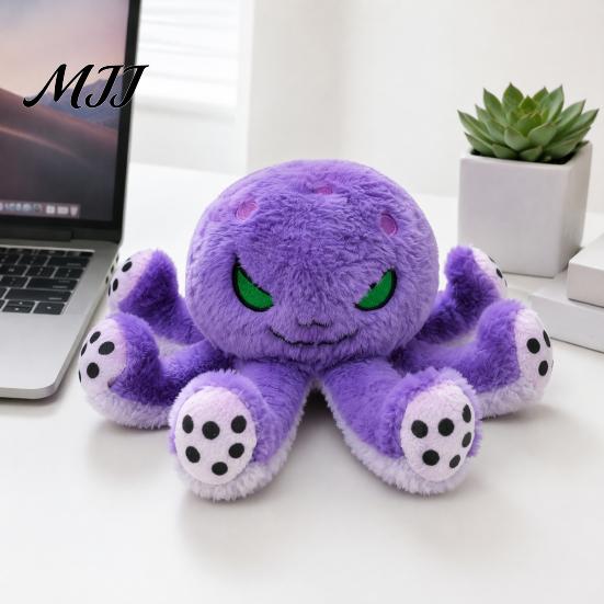 Kids Animal Plushie Devil Octopus Plush Toy, Soft Stuffed Dark Doll Decor, Toy Eight Tentacle Sea Pillow, Gift for Halloween Christmas Birthday