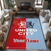 Manchester Customizable Name Carpet Perfect for Entryway Balcony Game Room Hallway Antislip Carpet Decorate Offices Birthday/Christmas Gift