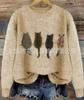 2025 3D Printed Loose Round Neck Sweatshirt - European & American Autumn Collection