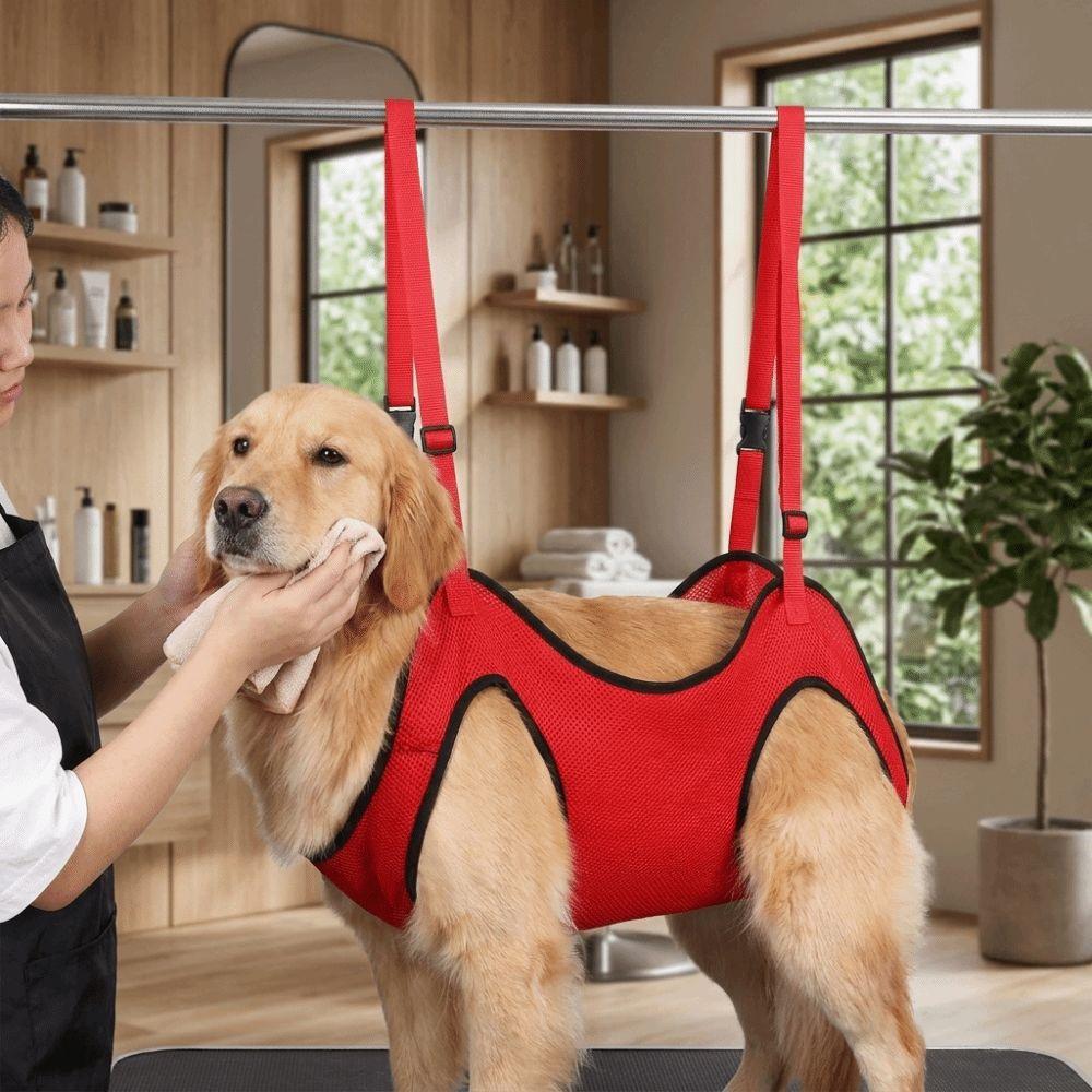 Breathable Mesh Pet Nail Trimming Hammock Elasticity Dog Trimming Restraint Bag  Bathing Assistance