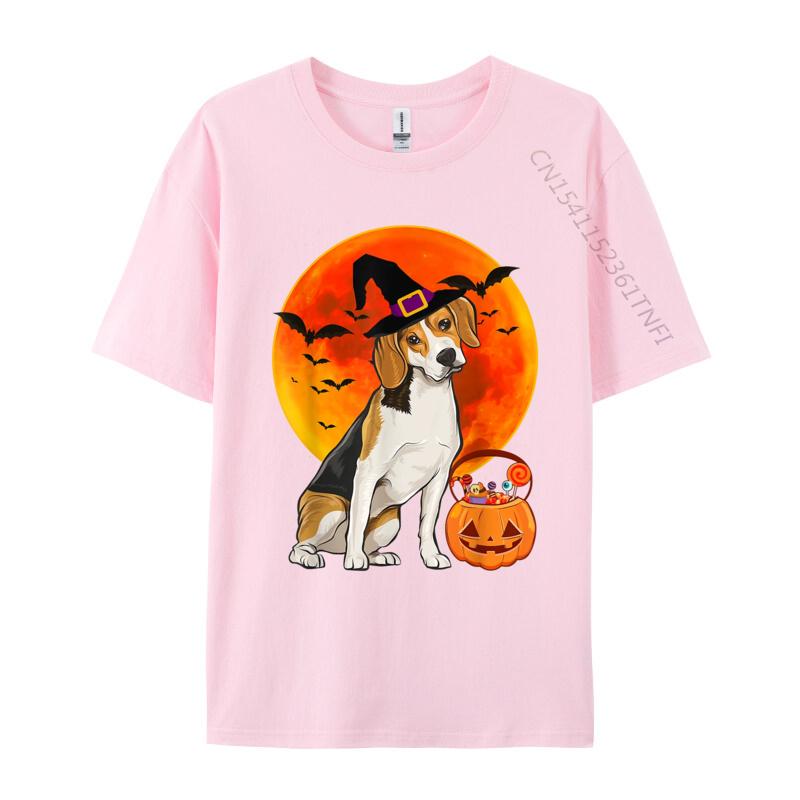 Dog Halloween Beagle Pumpkin TShirt Party T Shirts Funky Men T Shirt Leisure Cotton T Shirt New Design