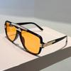 Vintage Pilot Sunglasses Men  New Fashion Double Bridge Casual Shades Women Trendy Luxury Brand Design Sun Glasses