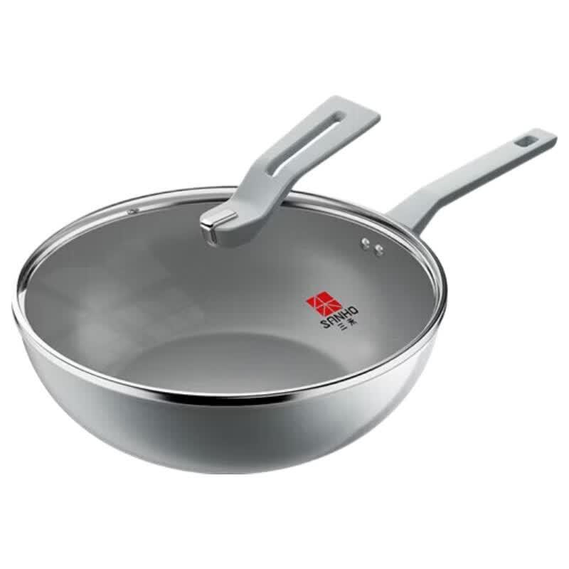 Sanhe 28cm Diamond Titanium Ceramic Non-Stick Wok